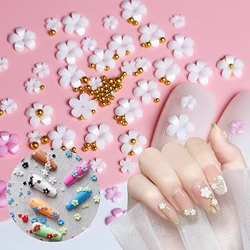 Amazon.co.jp: ネイルパーツ 花 2ケースセット 3d 立体 お花